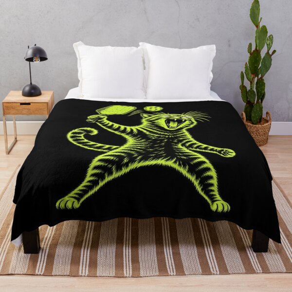 Item preview, Funny Cat Playing Pickleball Crazy Pickleball Cat Sports Lover Humor designed and sold by 76Valeria.