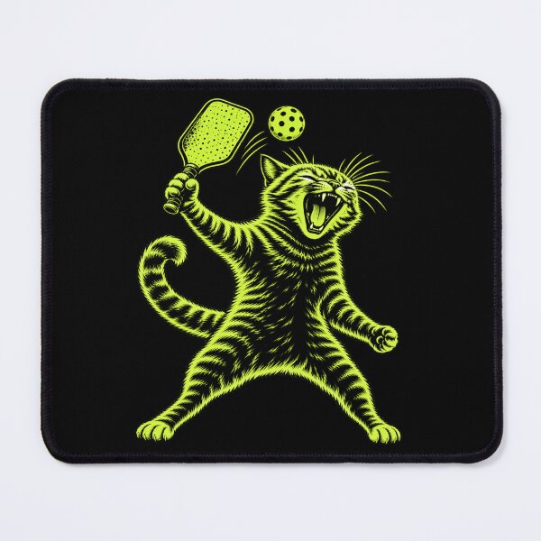 Item preview, Funny Cat Playing Pickleball Crazy Pickleball Cat Sports Lover Humor designed and sold by 76Valeria.