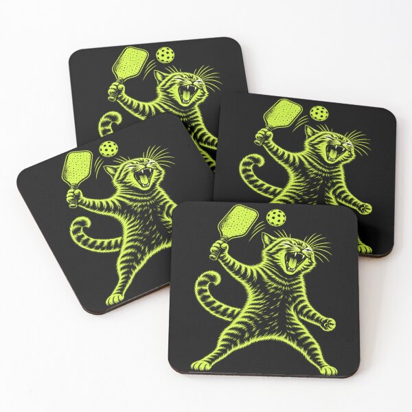 Item preview, Funny Cat Playing Pickleball Crazy Pickleball Cat Sports Lover Humor designed and sold by 76Valeria.