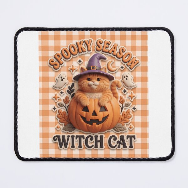 Item preview, Cute Spooky Witch Cat | Pumpkin Halloween designed and sold by Basma Designs | Retro, Kawaii Shirts & Stickers.