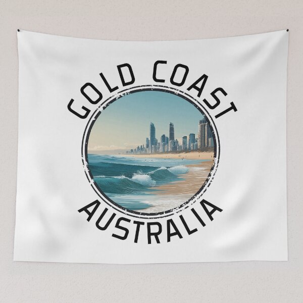 Item preview, Gold Coast - Australia (with Black Lettering) designed and sold by VelvetRoom.