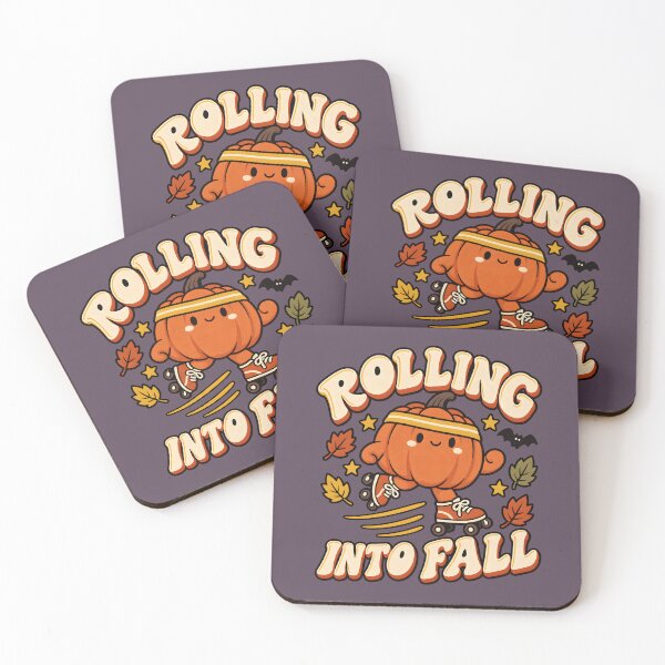 Item preview, Rolling Into Fall Kawaii Pumpkin Roller Skater designed and sold by  MAD's Recreation Studio.