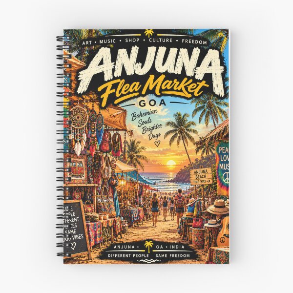 Item preview, Anjuna Flea Market — Different People Same Freedom designed and sold by Goanheartprints.