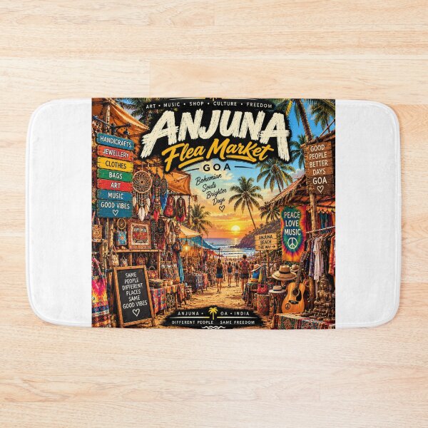Item preview, Anjuna Flea Market — Different People Same Freedom designed and sold by Goanheartprints.