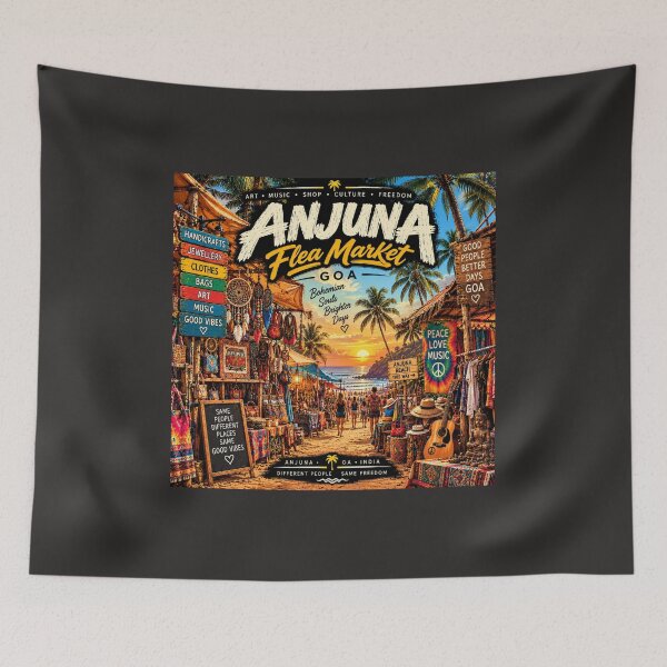 Item preview, Anjuna Flea Market — Different People Same Freedom designed and sold by Goanheartprints.