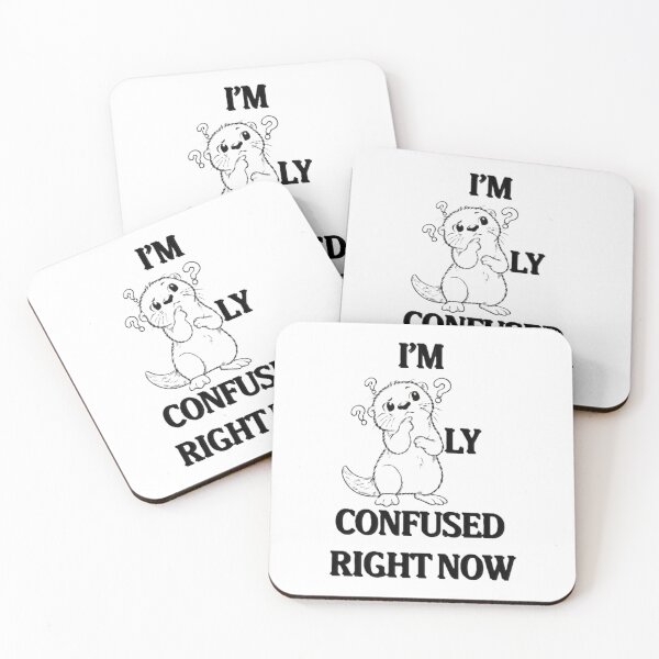 Item preview, B&W I'm OTTERly confused right now designed and sold by Carol-arts-.