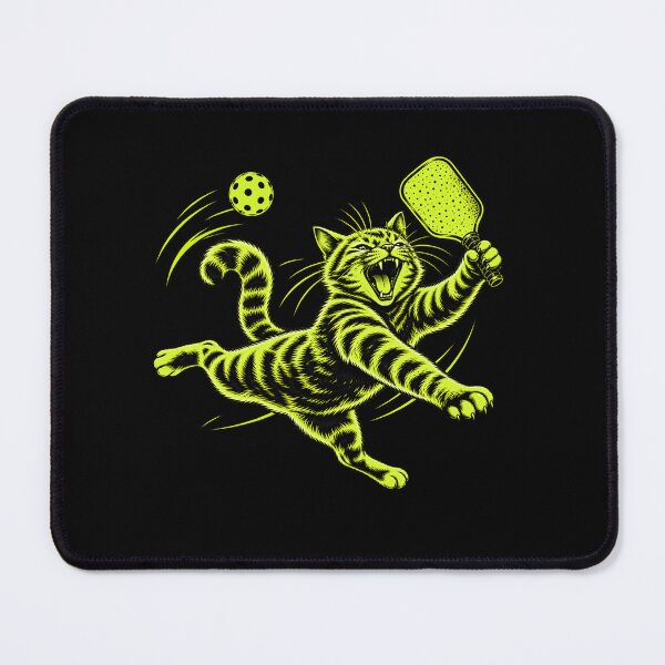Item preview, Funny Cat Playing Pickleball Crazy Pickleball Cat Sports Lover Humor designed and sold by 76Valeria.