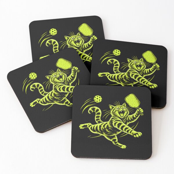 Item preview, Funny Cat Playing Pickleball Crazy Pickleball Cat Sports Lover Humor designed and sold by 76Valeria.