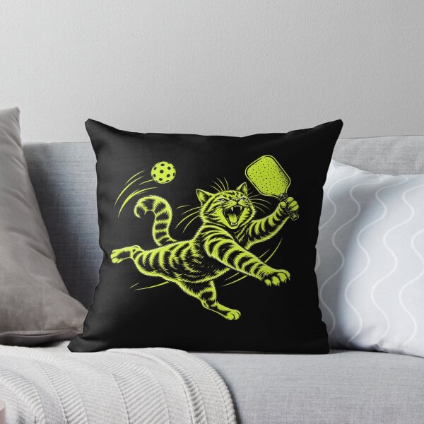 Item preview, Funny Cat Playing Pickleball Crazy Pickleball Cat Sports Lover Humor designed and sold by 76Valeria.