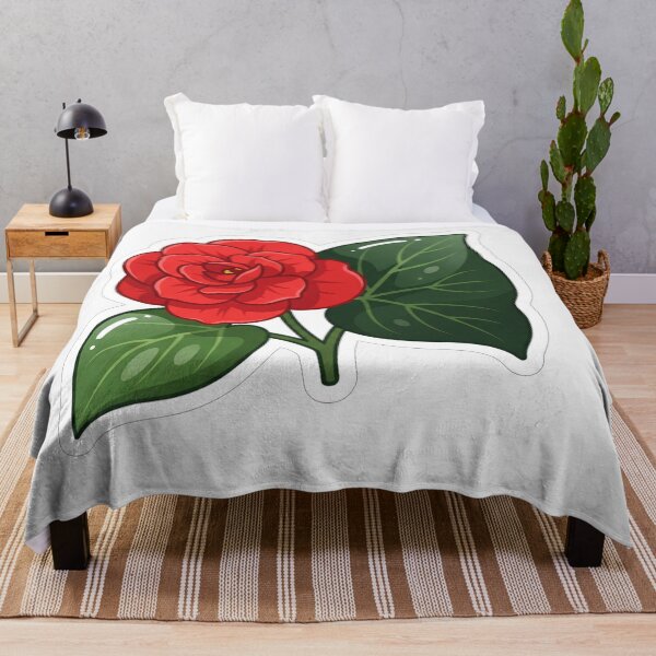 Item preview, Beautiful Red Begonia Flower Illustration designed and sold by Owcomm.