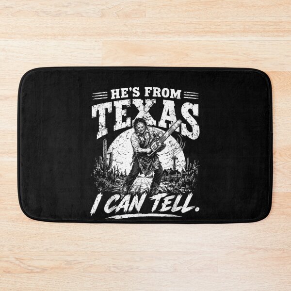 Item preview, Hes from Texas I Can Tell Chainsaw Horror Halloween designed and sold by leevekaArt.