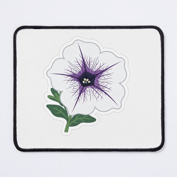 Item preview, Elegant White Petunia Flower With Purple Center designed and sold by Owcomm.