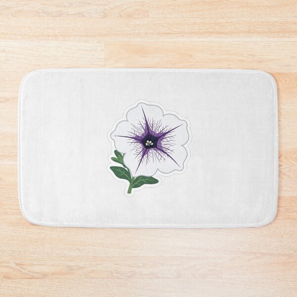 Item preview, Elegant White Petunia Flower With Purple Center designed and sold by Owcomm.