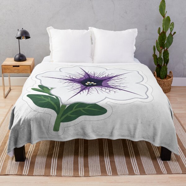 Item preview, Elegant White Petunia Flower With Purple Center designed and sold by Owcomm.