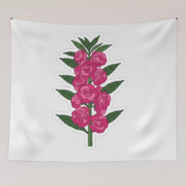 Item preview, Beautiful Pink Flowers And Green Leaves designed and sold by Owcomm.