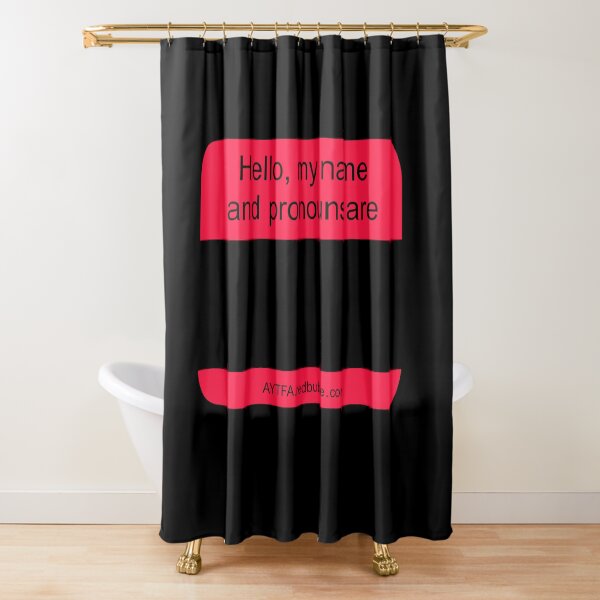 Item preview, Hello - Name & Pronouns in Black&Red designed and sold by AYTFA.