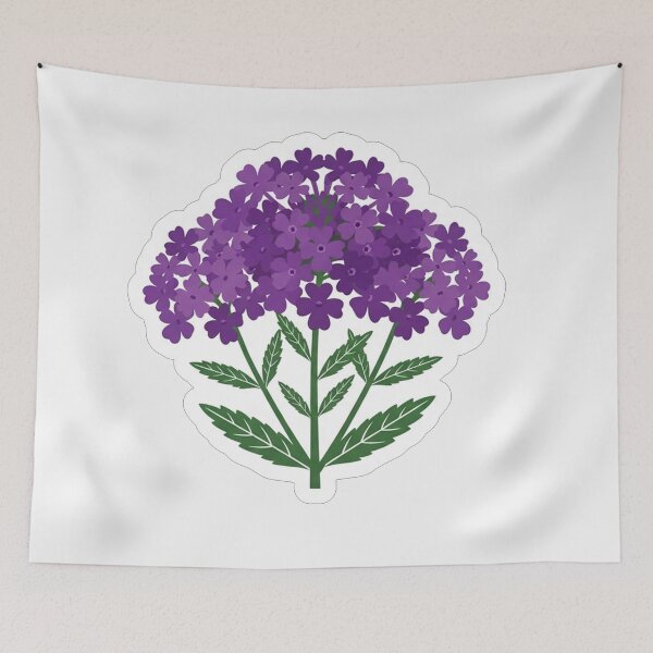 Item preview, Beautiful Purple Verbena Flower Floral Botanical designed and sold by Owcomm.