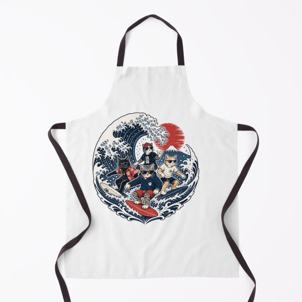 Item preview, Cat Wave Shirt, Funny Japanese Cat Art, Ocean Lover Gift designed and sold by BearLoveDesign.
