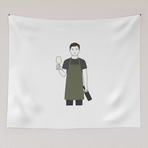 Item preview, Deadpan Winemaker With A Wine Glass designed and sold by eduardoroa22.