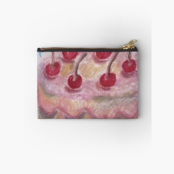 Item preview, Cherry Confetti Cake - Oil Pastel Illustration designed and sold by MOE'S LITTLE GALLERY.