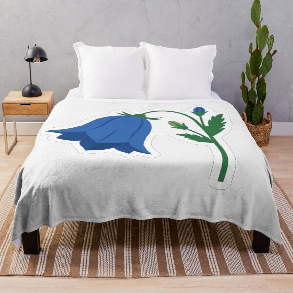 Item preview, Charming Blue Bellflower Wildflower Botanical Illustration designed and sold by Owcomm.
