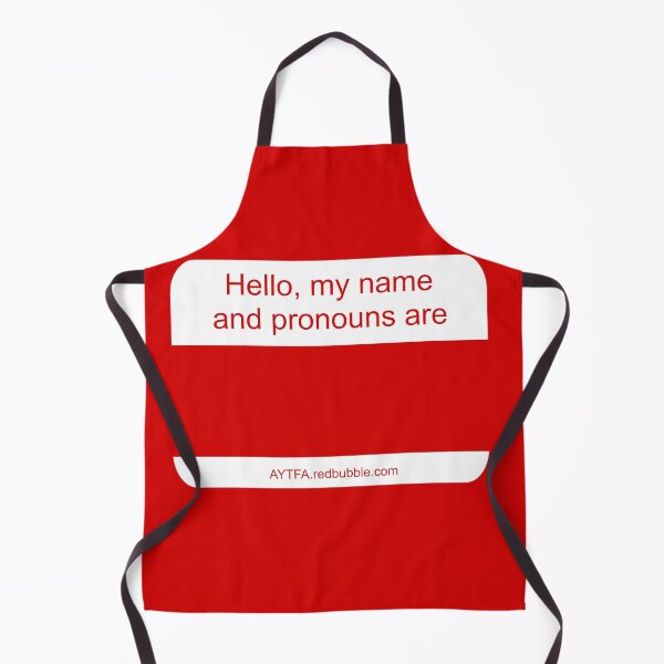 Item preview, Name & Pronouns in Red&White designed and sold by AYTFA.