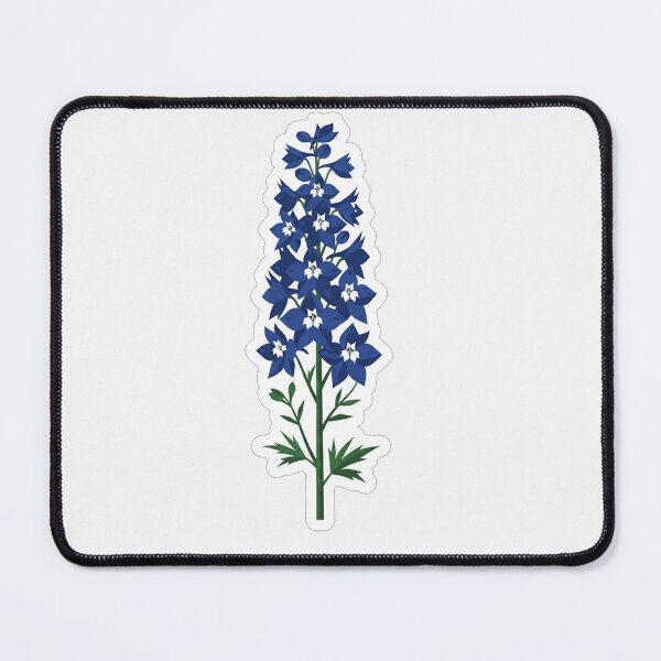 Item preview, Beautiful Blue Delphinium Flower Botanical Illustration designed and sold by Owcomm.