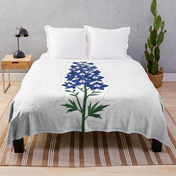 Item preview, Beautiful Blue Delphinium Flower Botanical Illustration designed and sold by Owcomm.