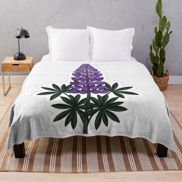 Item preview, Beautiful Purple Lupine Wildflower Botanical Illustration designed and sold by Owcomm.