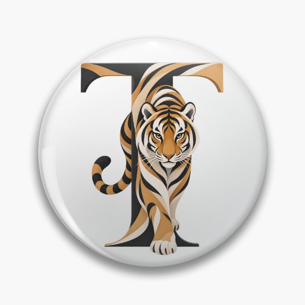 Item preview, Tiger Letter T Art designed and sold by tmoca.