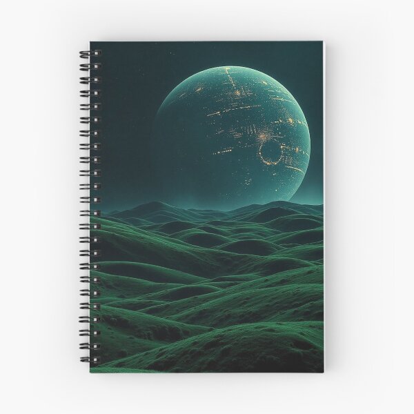 Item preview, Dark Sci Fi Alien Planet Landscape Digital Art designed and sold by IntelliMindDesigns.