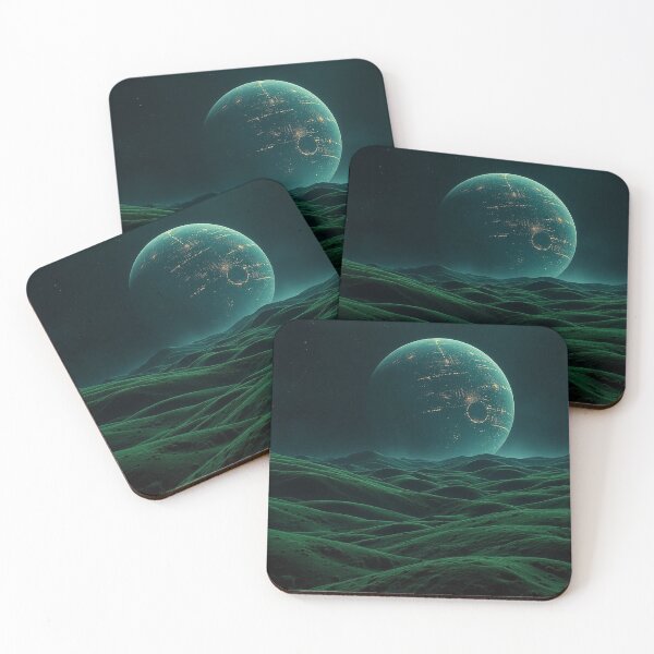 Item preview, Dark Sci Fi Alien Planet Landscape Digital Art designed and sold by IntelliMindDesigns.