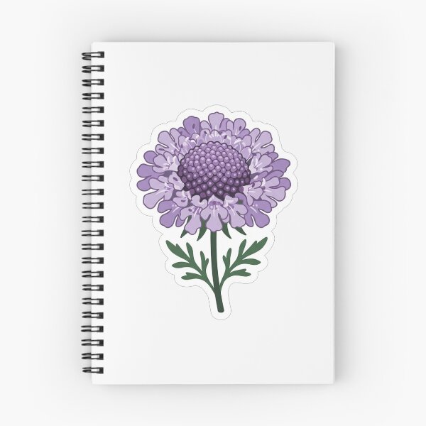 Item preview, Beautiful Purple Scabiosa Flower Botanical Illustration designed and sold by Owcomm.