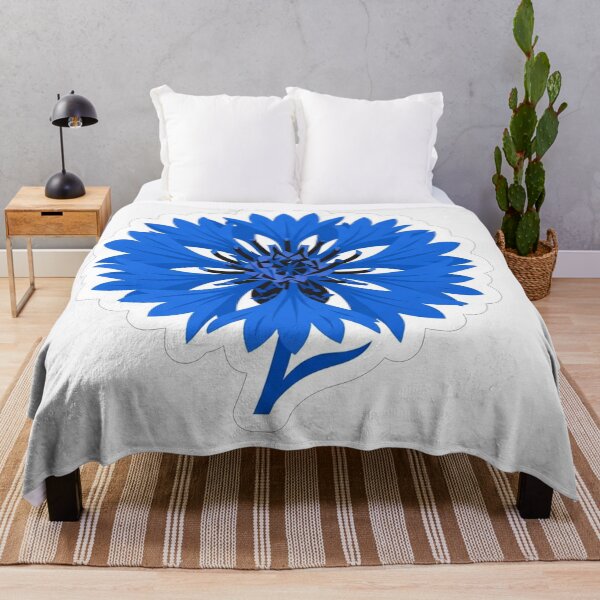 Item preview, Vibrant Blue Cornflower Floral Botanical Illustration designed and sold by Owcomm.