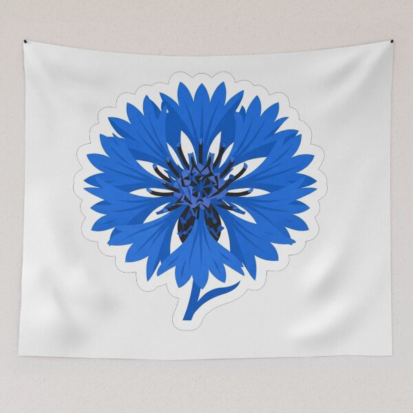 Item preview, Vibrant Blue Cornflower Floral Botanical Illustration designed and sold by Owcomm.