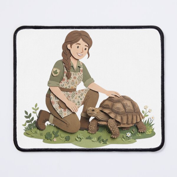 Item preview, Paper Cut Zookeeper With A Tortoise designed and sold by eduardoroa22.