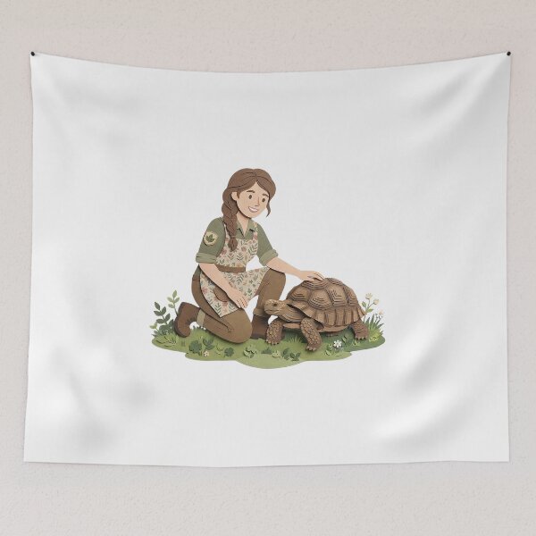 Item preview, Paper Cut Zookeeper With A Tortoise designed and sold by eduardoroa22.