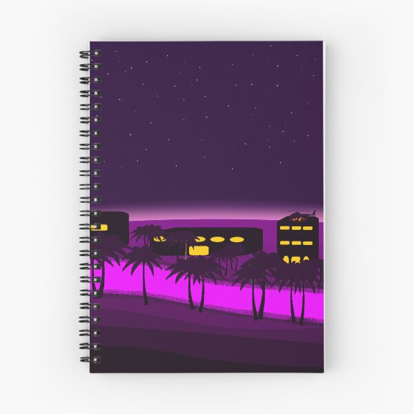 Item preview, Cyberpunk Neon Oasis in Purple Desert designed and sold by ArtisticJump.