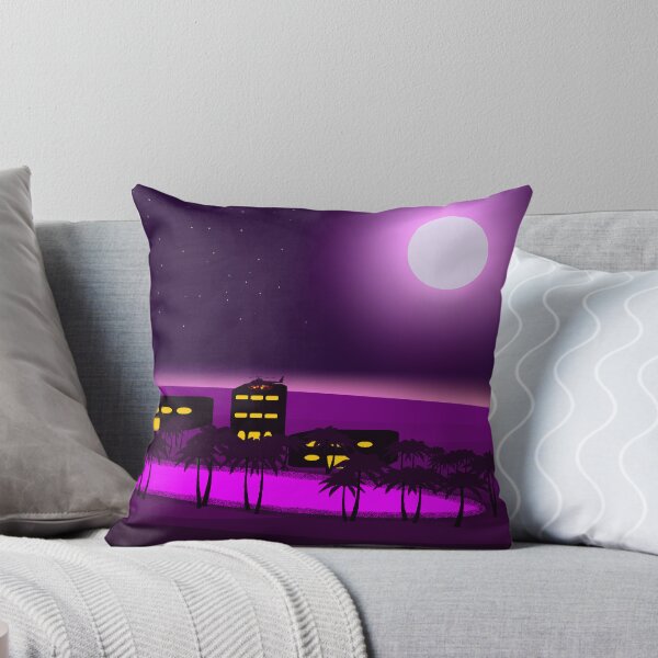 Item preview, Cyberpunk Neon Oasis in Purple Desert designed and sold by ArtisticJump.