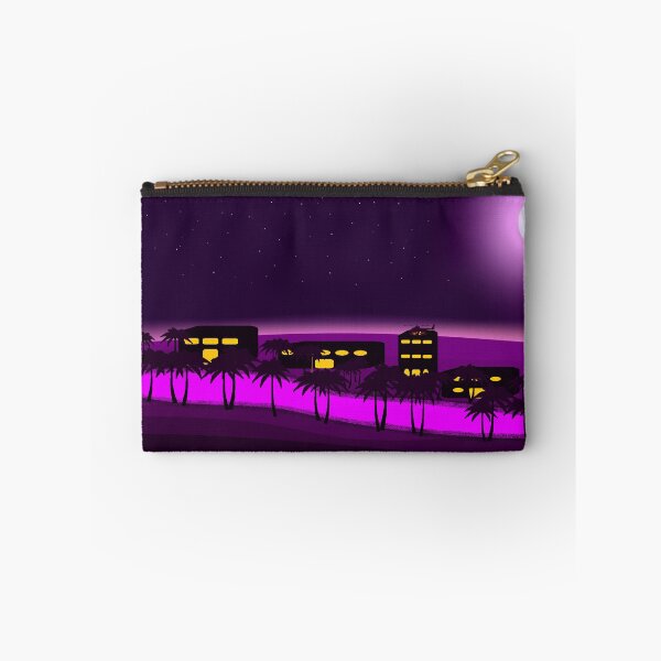 Item preview, Cyberpunk Neon Oasis in Purple Desert designed and sold by ArtisticJump.