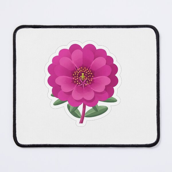 Item preview, Vibrant Magenta Zinnia Flower Illustration designed and sold by Owcomm.