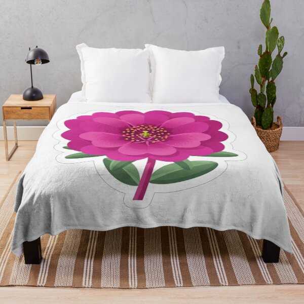 Item preview, Vibrant Magenta Zinnia Flower Illustration designed and sold by Owcomm.