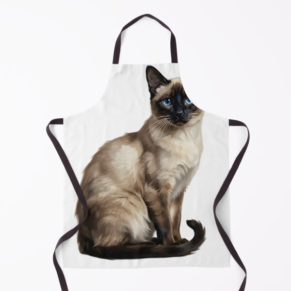 Item preview, Elegant Siamese Cat Blue Eyes Transparent Oil Painting designed and sold by AeroCodeDesigns.