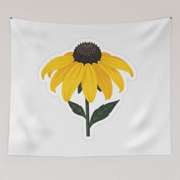Item preview, Bright Yellow Coneflower Botanical Illustration Gift designed and sold by Owcomm.