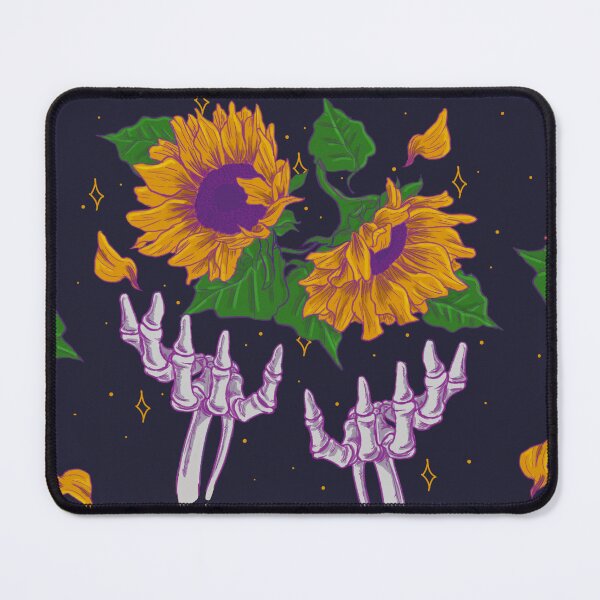 Item preview, Sunflower and skull rug designed and sold by Soulcalavera.