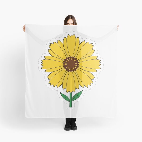 Item preview, Bright Yellow Summer Sunflower Blossom Illustration designed and sold by Owcomm.