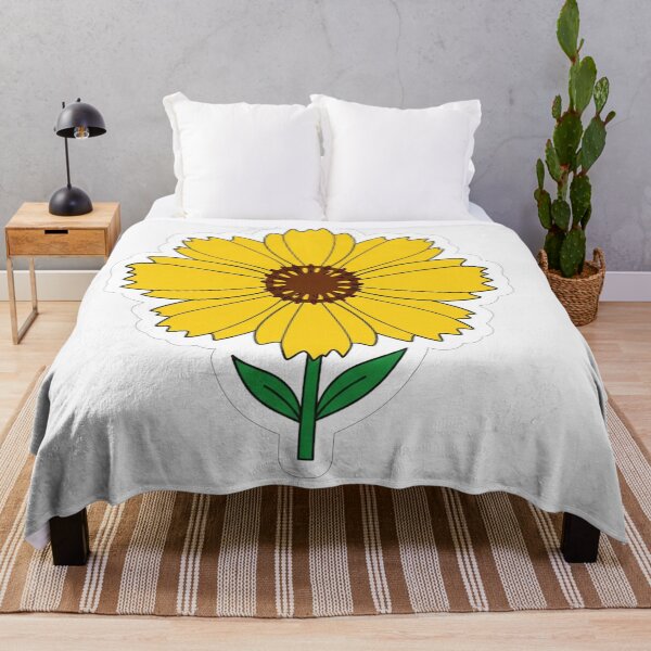 Item preview, Bright Yellow Summer Sunflower Blossom Illustration designed and sold by Owcomm.