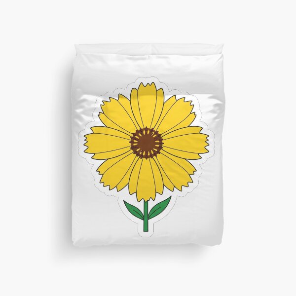 Item preview, Bright Yellow Summer Sunflower Blossom Illustration designed and sold by Owcomm.