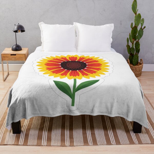 Item preview, Vibrant Yellow and Red Sunflower Illustration designed and sold by Owcomm.