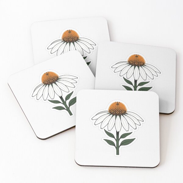 Item preview, Beautiful White Coneflower Botanical Illustration designed and sold by Owcomm.